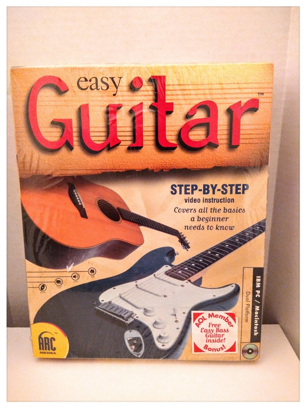 🎸Easy Guitar 🎸 CD~ROM Step-By-Step  Instructions - IBM PC / MAC  *NIB*